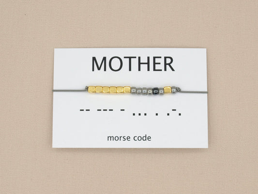 Morse code bracelet mother