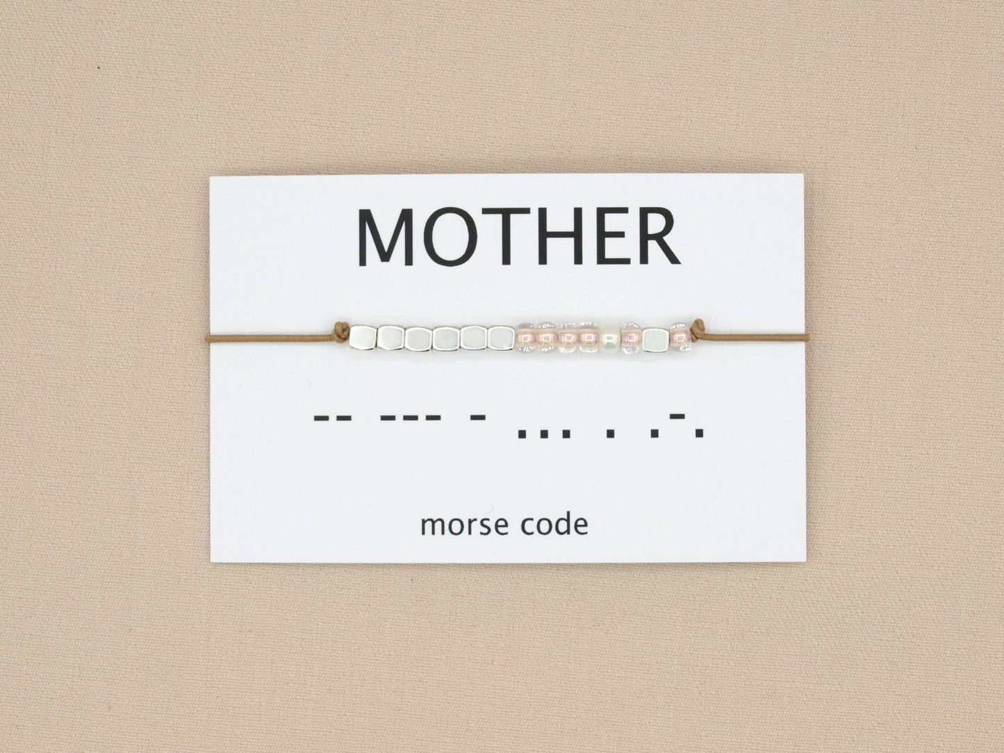 Morse code bracelet mother