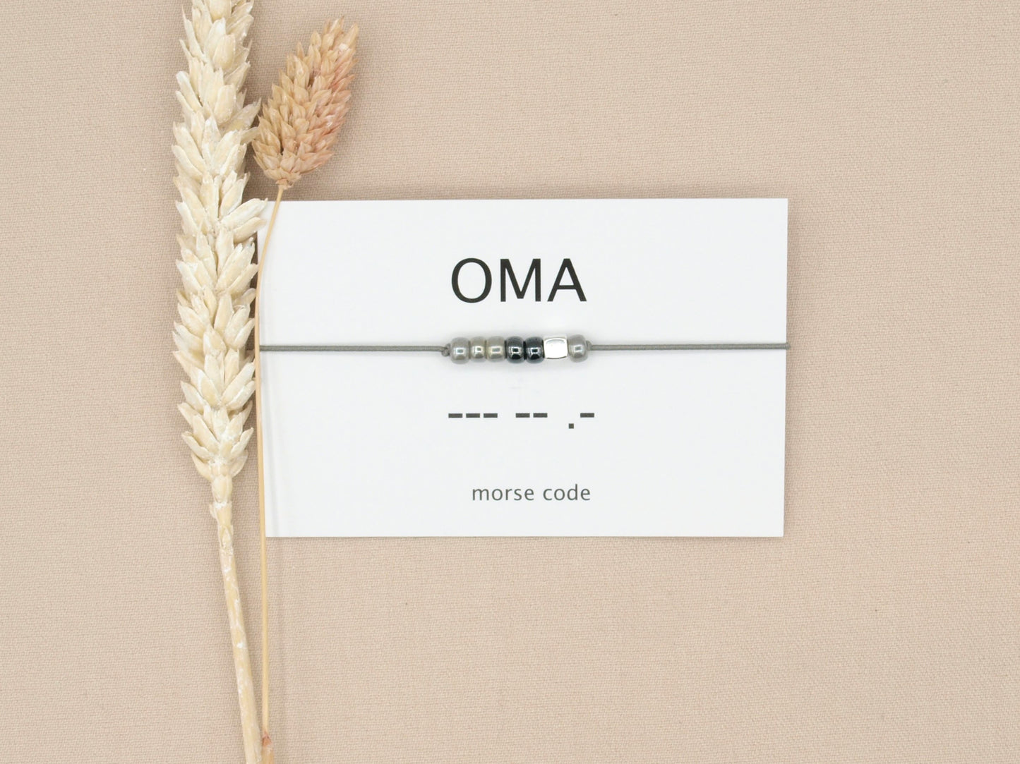Morse code bracelet oma