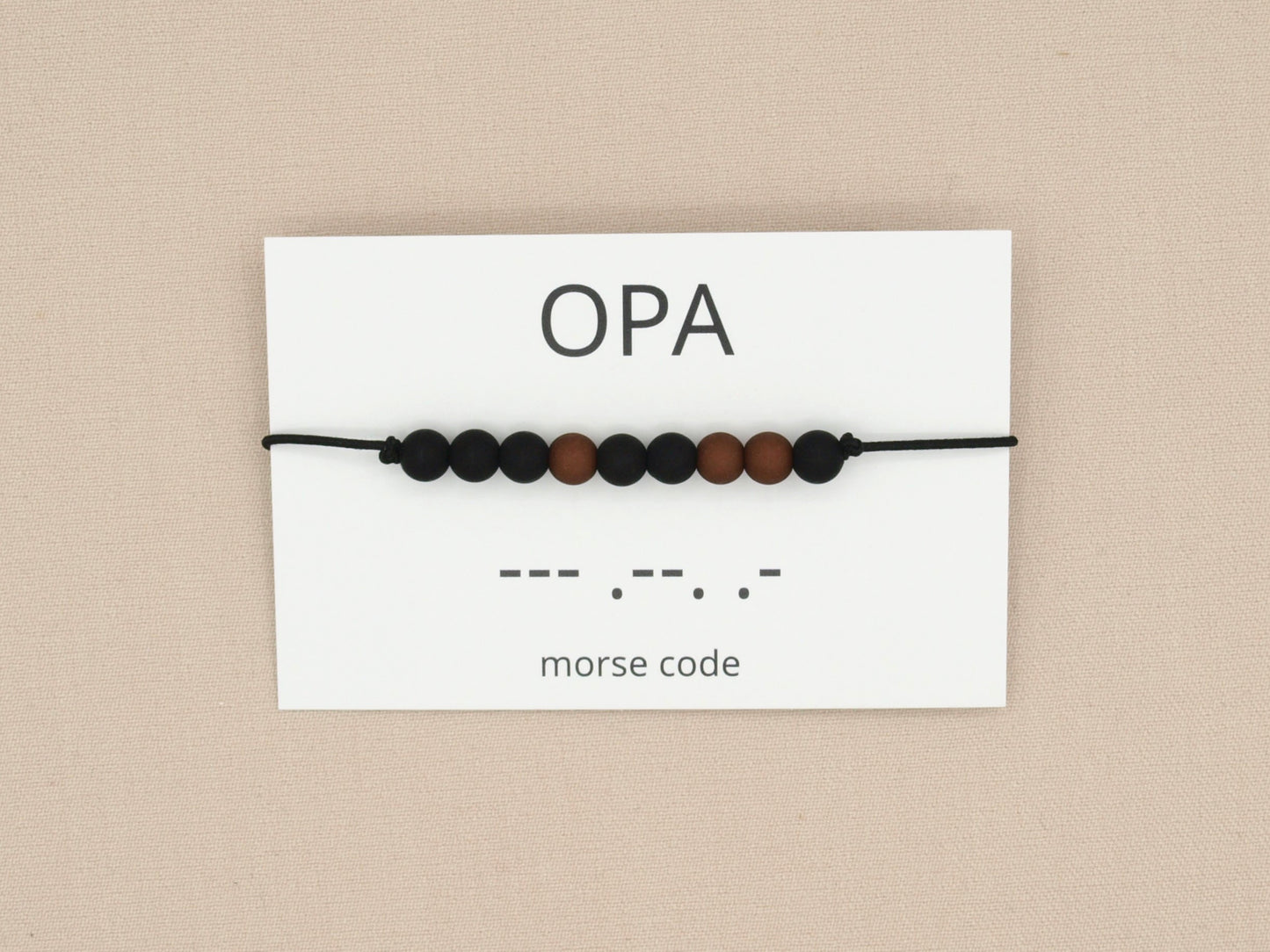 Morse code bracelet opa
