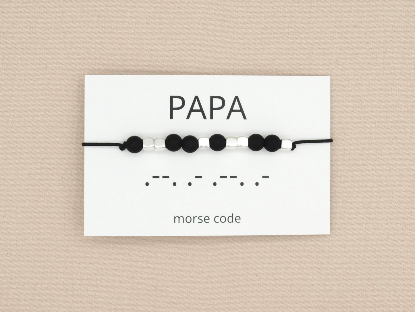 Morse code bracelet papa