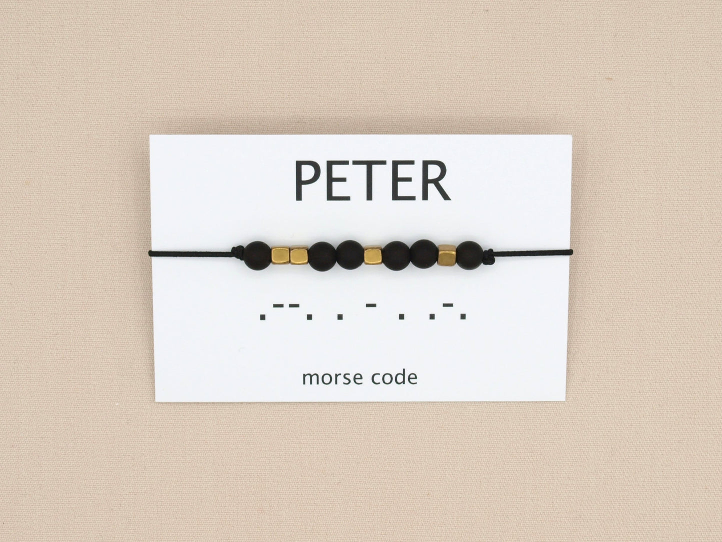 Morse code bracelet peter
