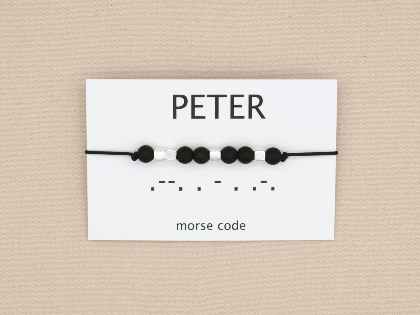 Morse code bracelet peter
