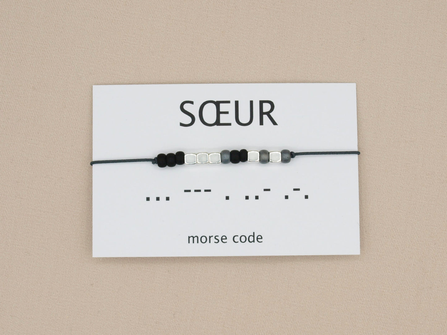 Morse code armband soeur