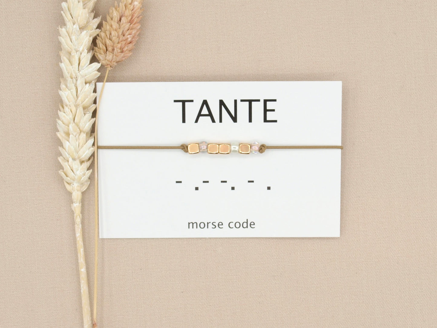 Morse code bracelet tante