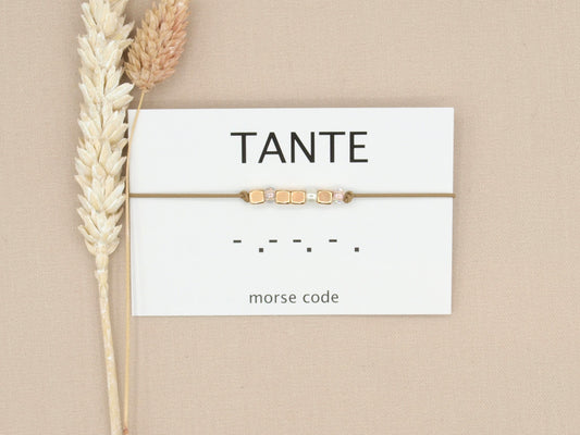 Morse code bracelet tante