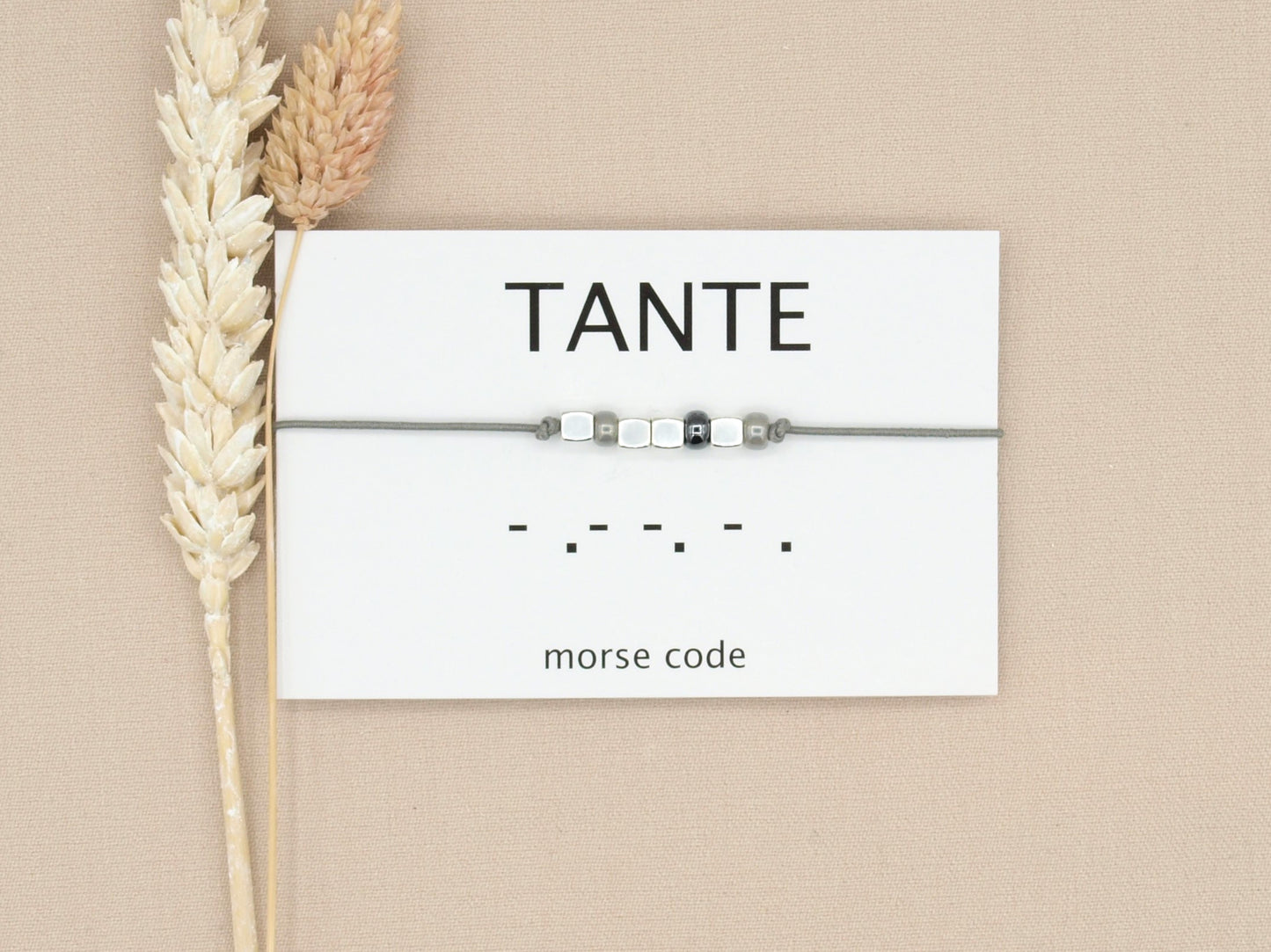 Morse code armband tante