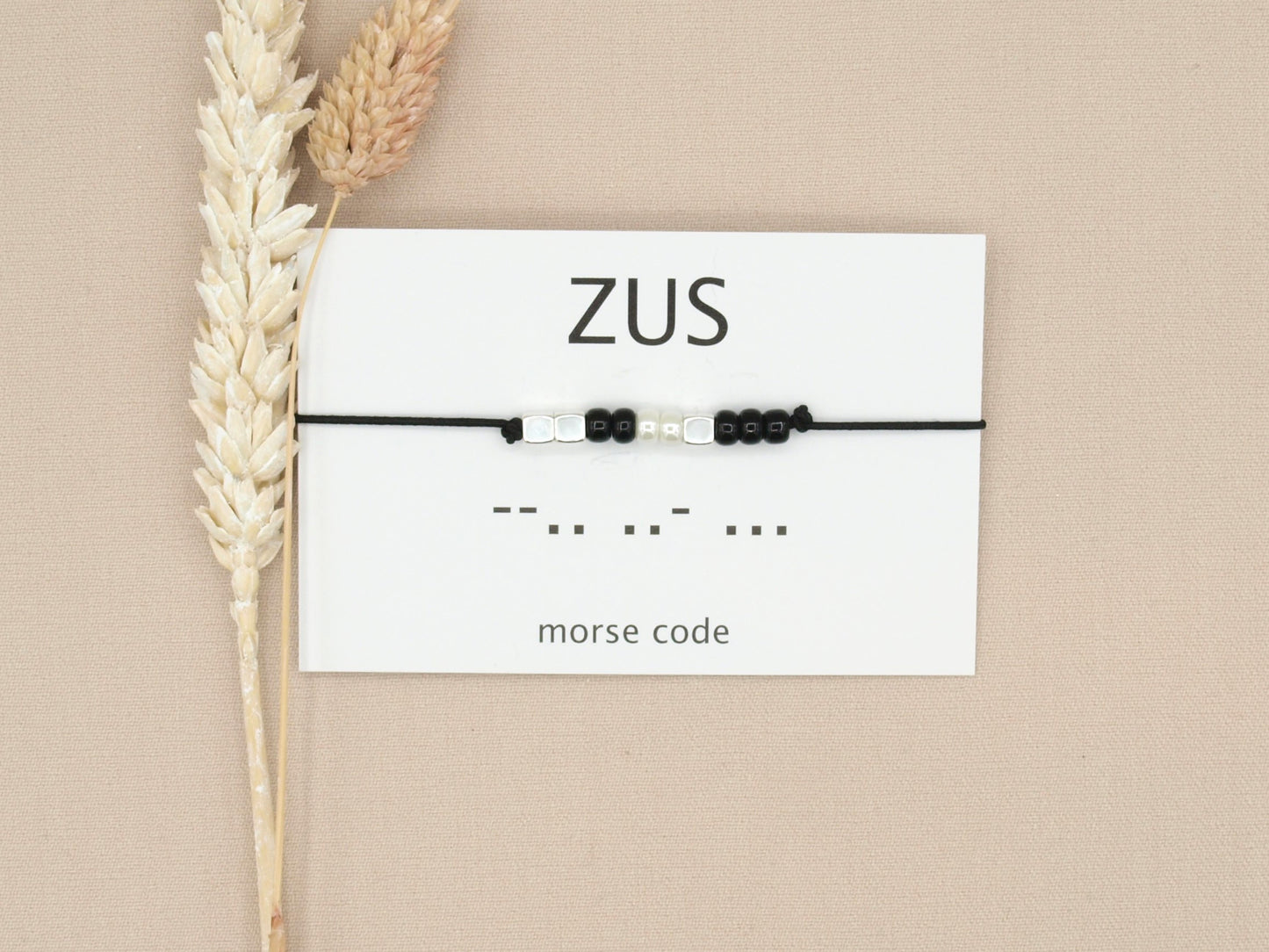 Morse code armband zus